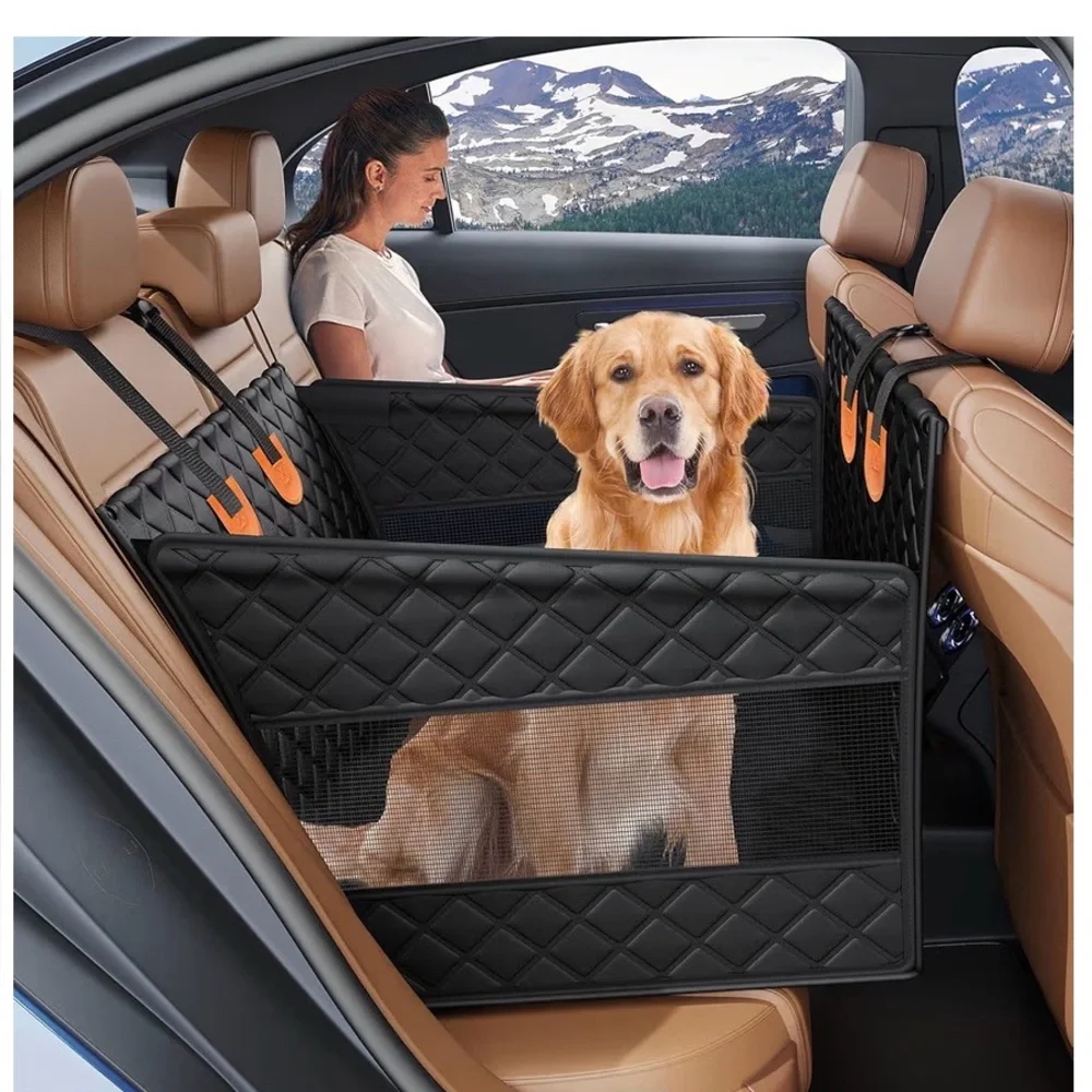 Foldable Puppy🐶Back Seat Extender w Hard Bottom for Dogs🐕Up to 50 lbs